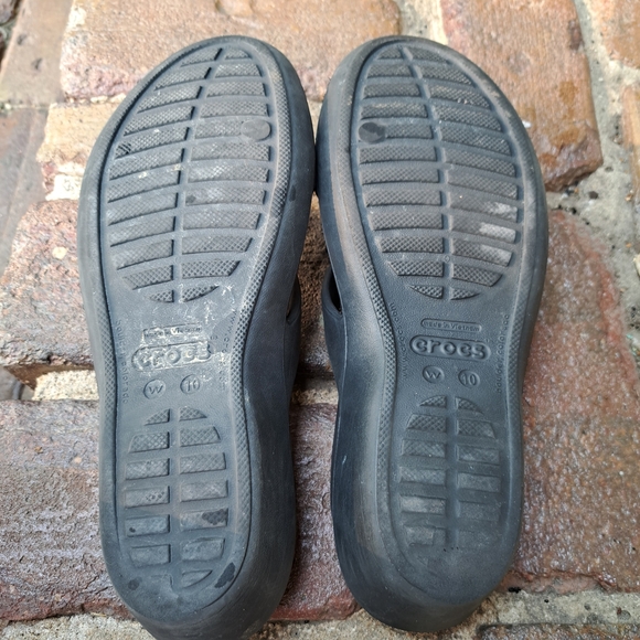 CROCS Womens Black Slide Sandals Size 10 B1 - Picture 5 of 5